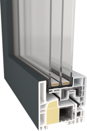 Doorsnede Kömmerling K-Vision Cube