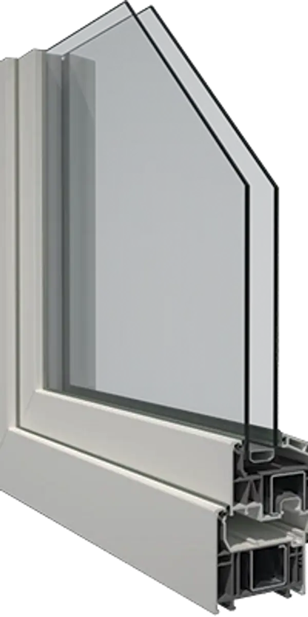Doorsnede Deceuninck Elegant Vision 76