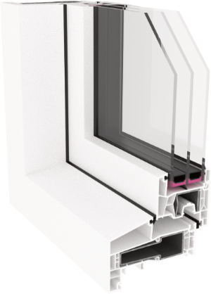 Doorsnede Kömmerling K-Vision 76