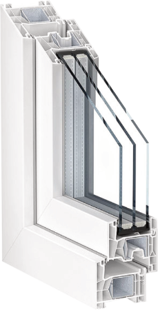 Doorsnede Kömmerling K-Vision Trend